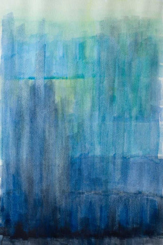 Blue Ice White Modern Wood Framed Art Print with Double Matting by Pinto, Patricia