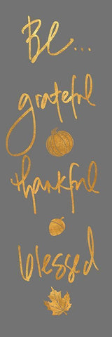 Grateful Thankful Blessed Panel White Modern Wood Framed Art Print with Double Matting by SD Graphics Studio