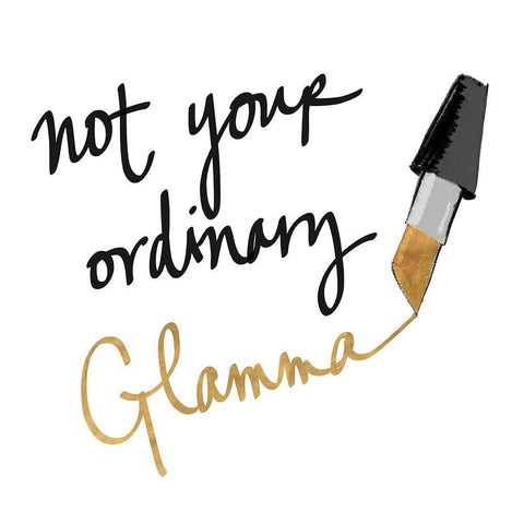Not Your Ordinary Glamma Black Ornate Wood Framed Art Print with Double Matting by SD Graphics Studio