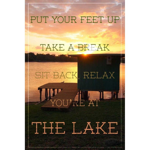 The Lake Black Modern Wood Framed Art Print by Peck, Gail