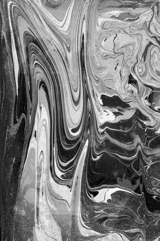 Marble Mood Black Ornate Wood Framed Art Print with Double Matting by Peck, Gail