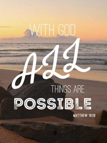 With God Black Ornate Wood Framed Art Print with Double Matting by Peck, Gail