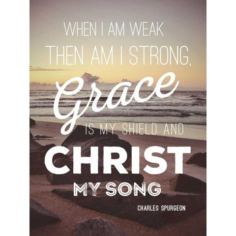 Christ My Song Gold Ornate Wood Framed Art Print with Double Matting by Peck, Gail