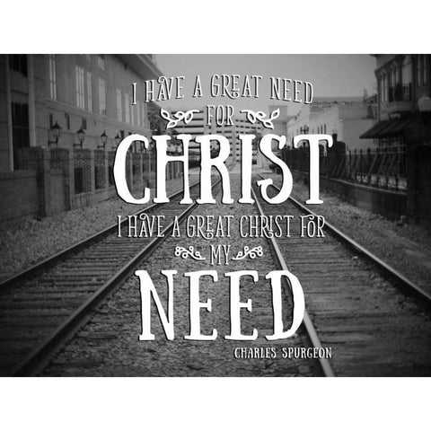 Need Christ Black Modern Wood Framed Art Print by Peck, Gail