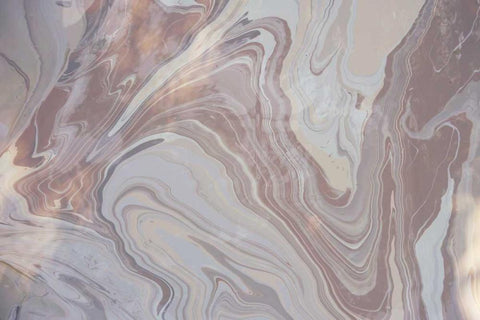Purple Marbling Black Ornate Wood Framed Art Print with Double Matting by Peck, Gail