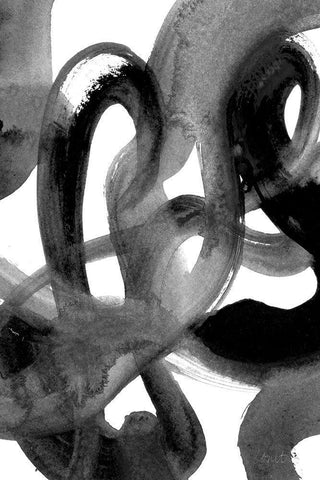 Dark Movement II White Modern Wood Framed Art Print with Double Matting by Loreth, Lanie