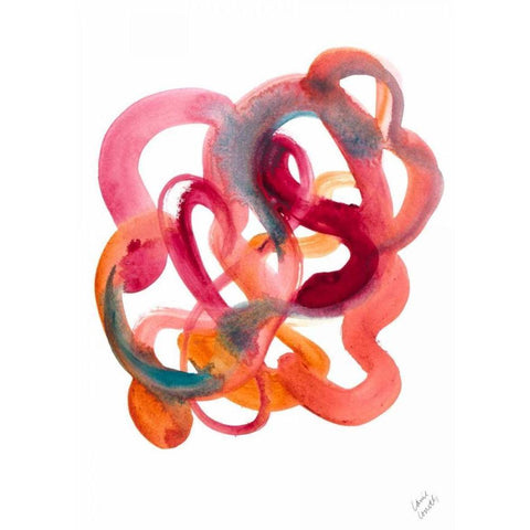 Abstract Movement II Gold Ornate Wood Framed Art Print with Double Matting by Loreth, Lanie