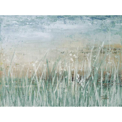 Grass Memories Black Modern Wood Framed Art Print by Pinto, Patricia