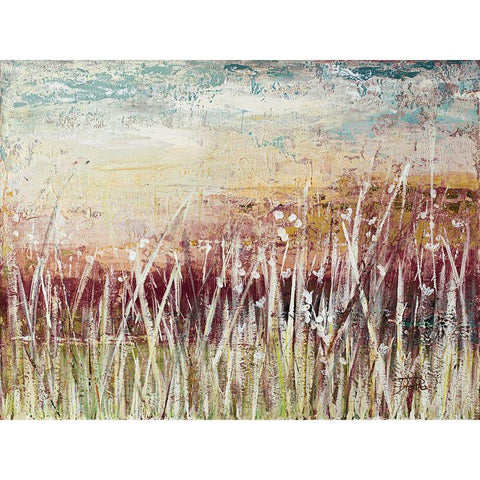 Tall Grass At Sunset Gold Ornate Wood Framed Art Print with Double Matting by Pinto, Patricia