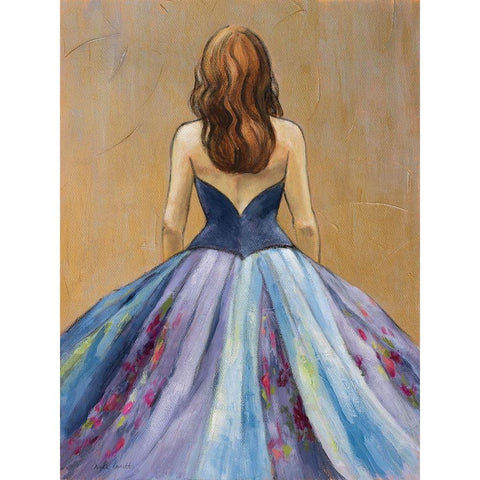 Still Woman In Dress White Modern Wood Framed Art Print by Loreth, Lanie