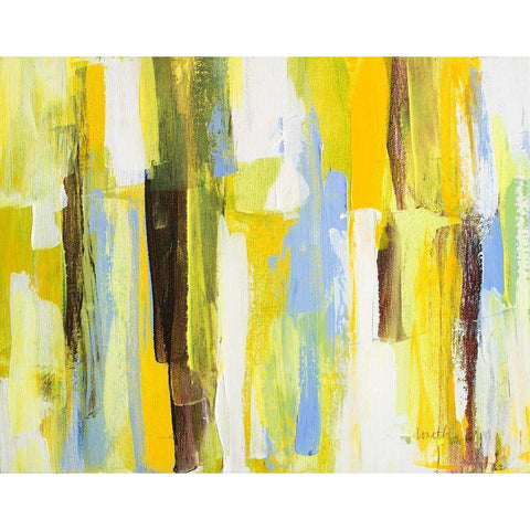 Garden Abstract I White Modern Wood Framed Art Print by Loreth, Lanie