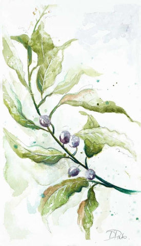 Branches To The Wind I White Modern Wood Framed Art Print with Double Matting by Pinto, Patricia