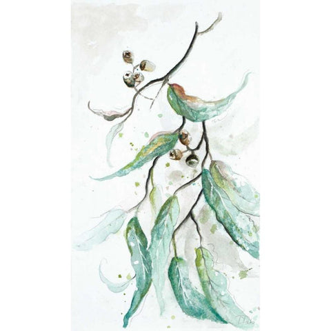 Branches To The Wind III Black Modern Wood Framed Art Print with Double Matting by Pinto, Patricia