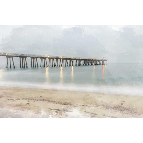 Pier of Memory Black Modern Wood Framed Art Print by Bill Carson Photography
