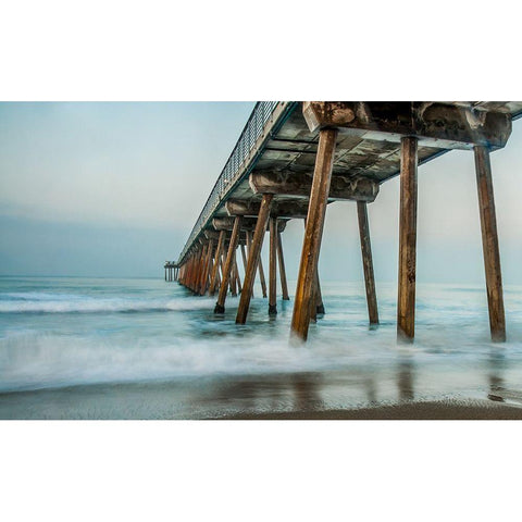 Pier Black Modern Wood Framed Art Print with Double Matting by Bill Carson Photography
