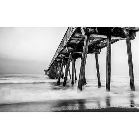 Under the Pier Gold Ornate Wood Framed Art Print with Double Matting by Bill Carson Photography