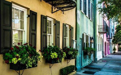 Charleston Black Ornate Wood Framed Art Print with Double Matting by Bill Carson Photography