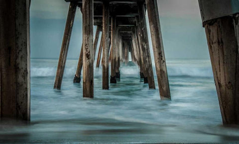 Surf Black Ornate Wood Framed Art Print with Double Matting by Bill Carson Photography