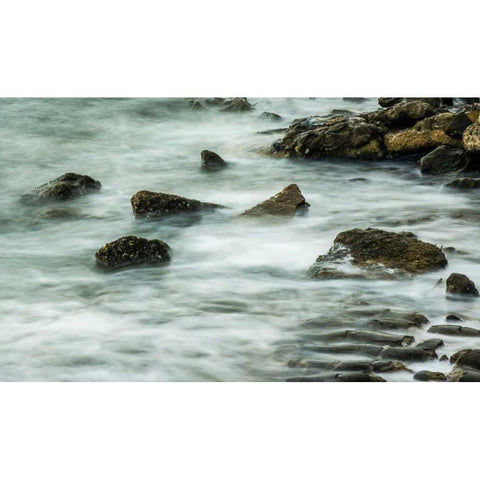 Rocks I White Modern Wood Framed Art Print by Bill Carson Photography