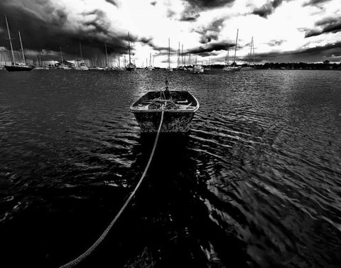 Seaworthy White Modern Wood Framed Art Print with Double Matting by Bill Carson Photography