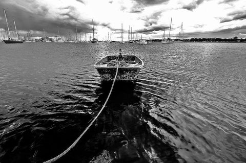 Seaworthy White Modern Wood Framed Art Print with Double Matting by Bill Carson Photography