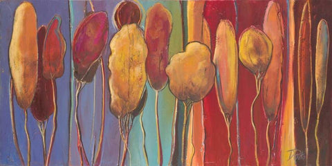 Modern Trees II Black Ornate Wood Framed Art Print with Double Matting by Pinto, Patricia