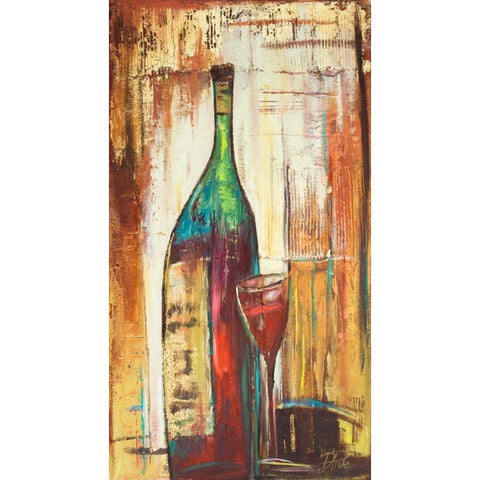 Wines Over Gold I White Modern Wood Framed Art Print by Pinto, Patricia