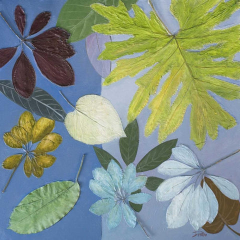 Blue Garden I White Modern Wood Framed Art Print by Pinto, Patricia