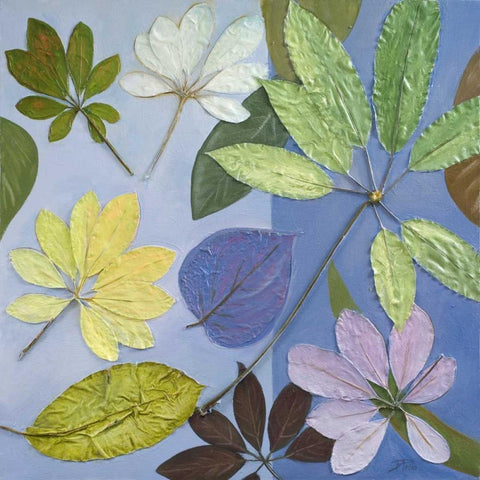 Blue Garden II Black Modern Wood Framed Art Print by Pinto, Patricia