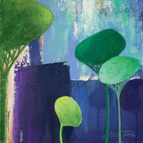 Night Is Coming I White Modern Wood Framed Art Print with Double Matting by Pinto, Patricia