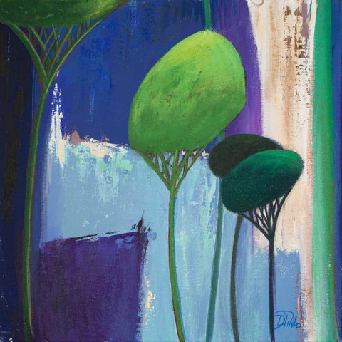 Night Is Coming II White Modern Wood Framed Art Print by Pinto, Patricia