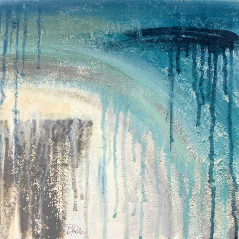 Rain White Modern Wood Framed Art Print by Pinto, Patricia