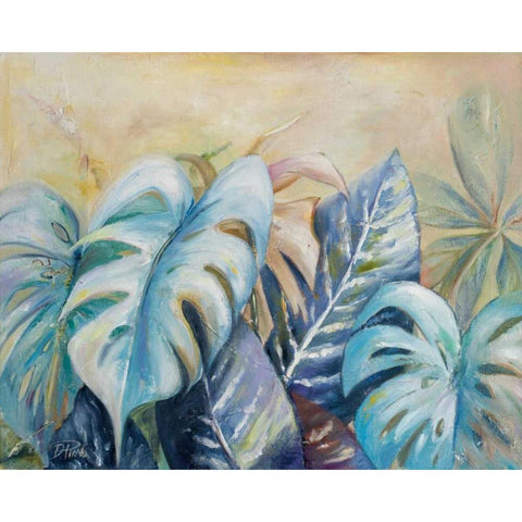 Blue Plants I Black Modern Wood Framed Art Print by Pinto, Patricia