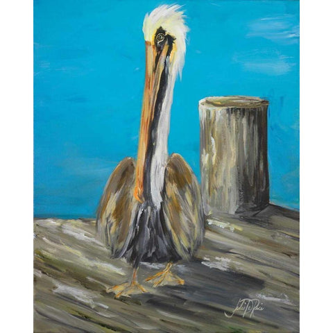 Pelican Way I Black Modern Wood Framed Art Print with Double Matting by DeRice, Julie