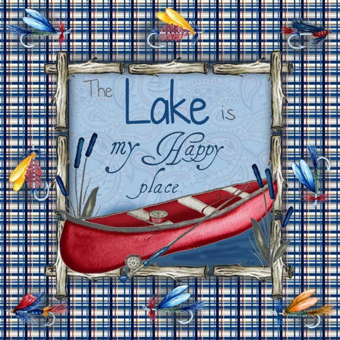 On the Lake I Black Modern Wood Framed Art Print with Double Matting by Metz, Andi