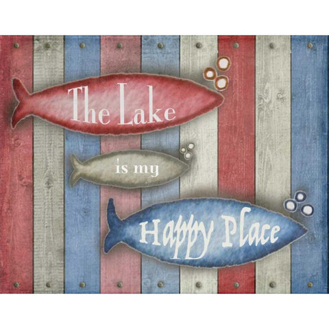 Lake Place White Modern Wood Framed Art Print by Metz, Andi