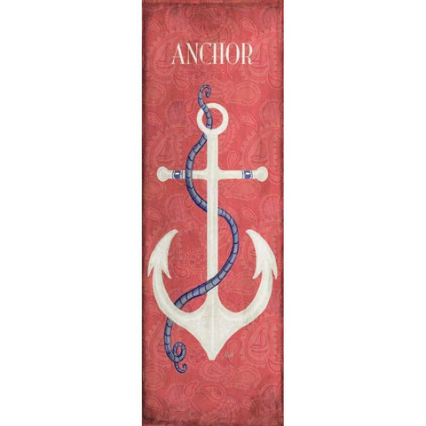 Oars and Anchors I Gold Ornate Wood Framed Art Print with Double Matting by Metz, Andi