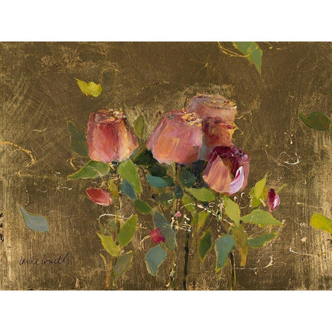 Garden Stems Gold Ornate Wood Framed Art Print with Double Matting by Loreth, Lanie