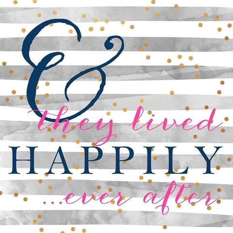 Happily Ever After Black Ornate Wood Framed Art Print with Double Matting by SD Graphics Studio