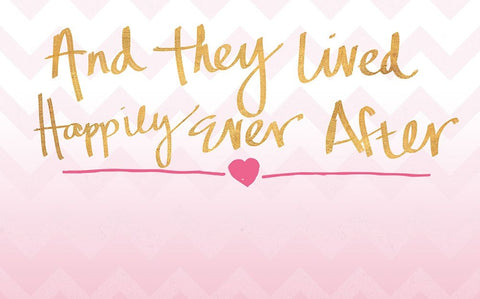 Happily Ever After Black Ornate Wood Framed Art Print with Double Matting by SD Graphics Studio