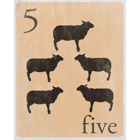 Count by Farm Animals V Gold Ornate Wood Framed Art Print with Double Matting by SD Graphics Studio