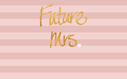 Future Mrs White Modern Wood Framed Art Print with Double Matting by SD Graphics Studio