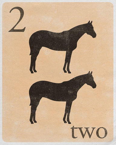 Count by Farm Animals II White Modern Wood Framed Art Print with Double Matting by SD Graphics Studio