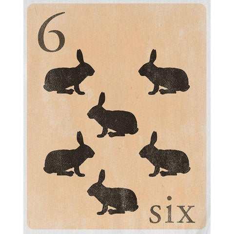 Count by Farm Animals VI Black Modern Wood Framed Art Print by SD Graphics Studio