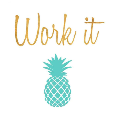 Office Pop II White Modern Wood Framed Art Print with Double Matting by SD Graphics Studio