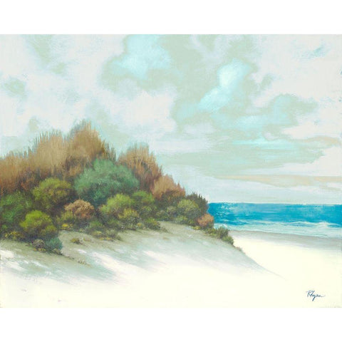 Seashore I Black Modern Wood Framed Art Print with Double Matting by Rhyan, Vivien