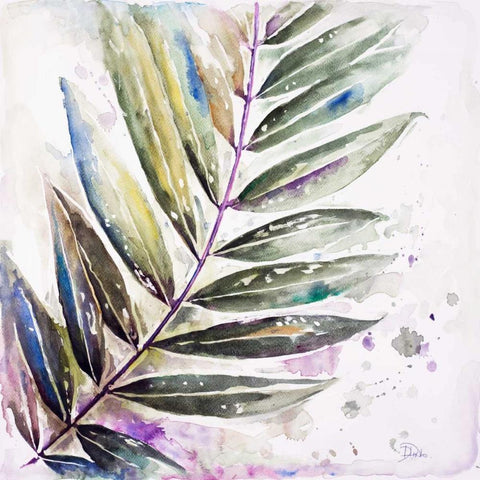 Colorful Jungle Inspiration I White Modern Wood Framed Art Print with Double Matting by Pinto, Patricia