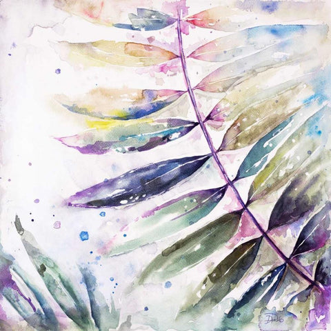 Colorful Jungle Inspiration II Black Modern Wood Framed Art Print with Double Matting by Pinto, Patricia