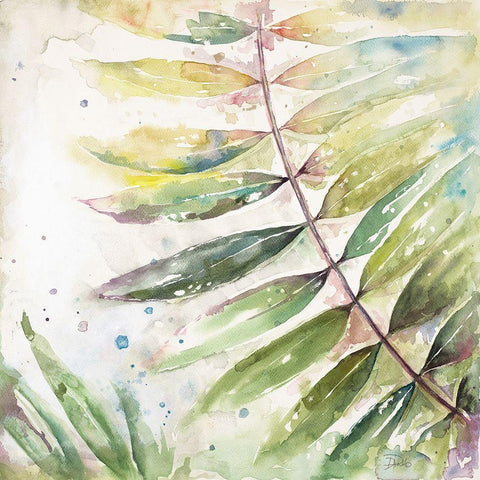 Jungle Inspiration Watercolor II Gold Ornate Wood Framed Art Print with Double Matting by Pinto, Patricia