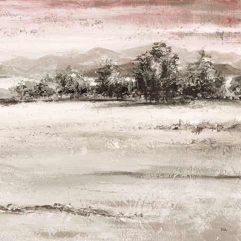 Muted Forest Square I White Modern Wood Framed Art Print by Pinto, Patricia